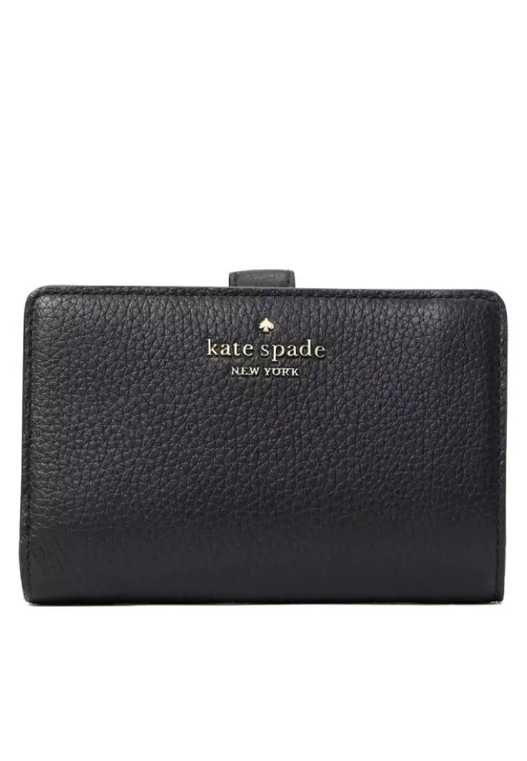 Jual Kate Spade Kate Spade Leila Medium Compact Bifold Wallet Black ...