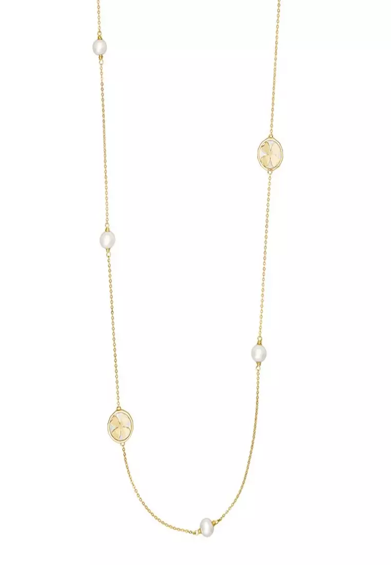 Buy MISAKI MONACO Cultured Pearl Necklace New Life Long Gold 2024 Online | ZALORA Philippines