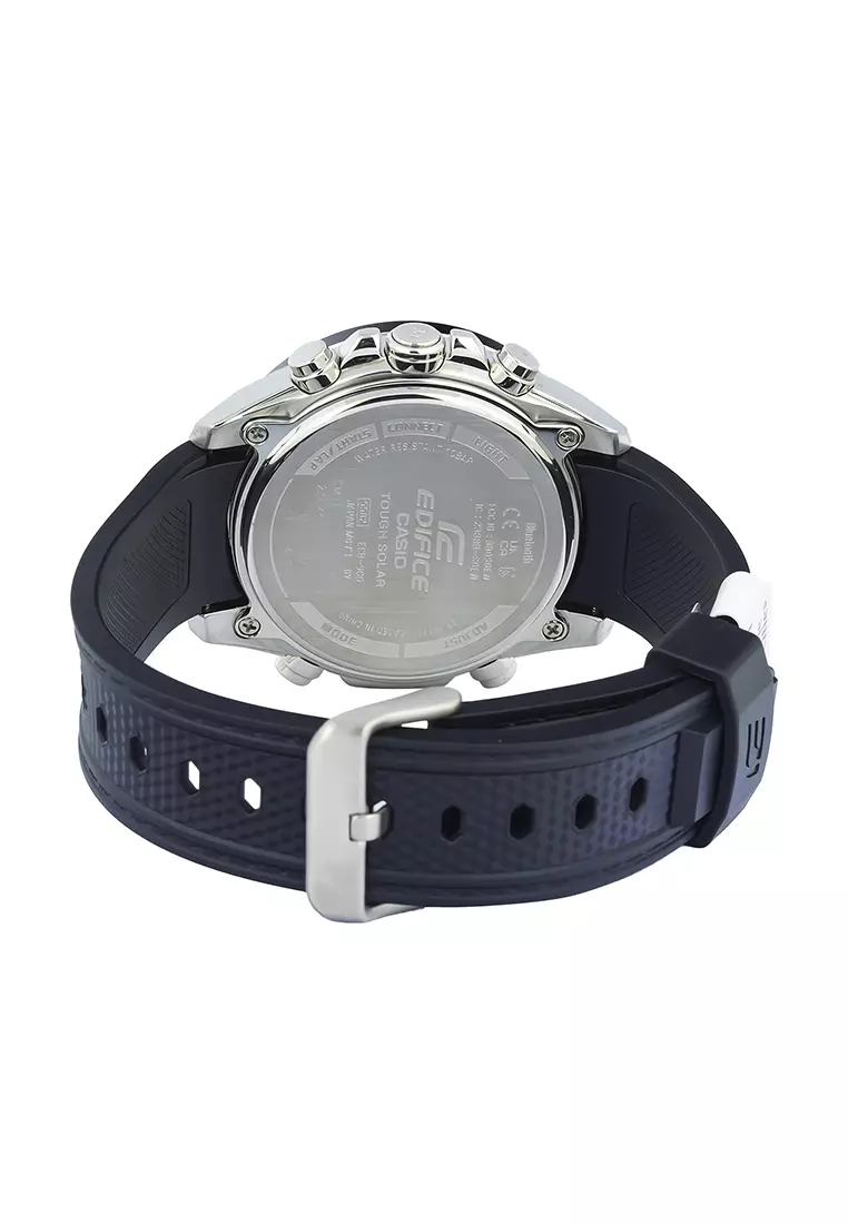 Casio Edifice Jam Tangan Analog Digital Pria - Stainless Steel Case Black Resin Band - ECB-900MP-1A