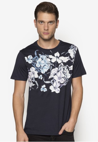 esprit retail花卉印花TEE, 服飾, T恤