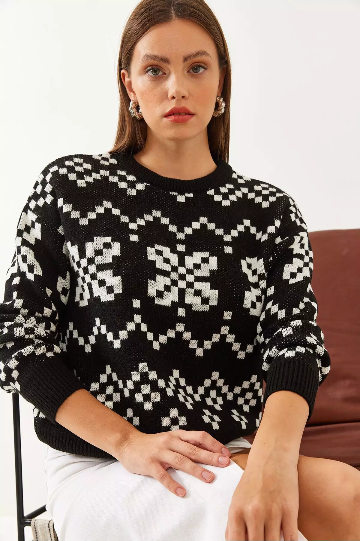 Women's Patterned Knitwear Sweater 85001024