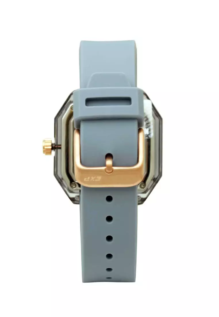 Expedition Jam Tangan Wanita - Grey Rosegold Black - Rubber Strap - 6840 MFRRGBAGR