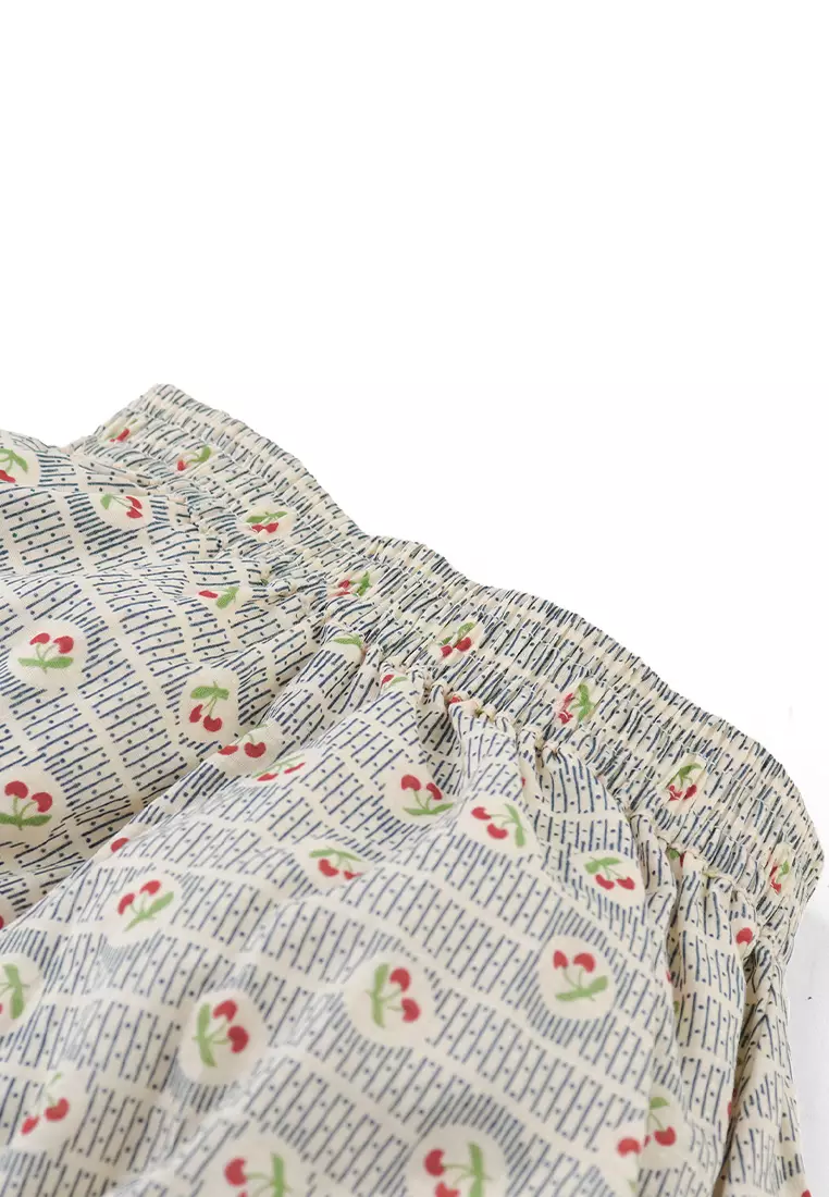 Henriette Printed Cherry Bubble Shorts