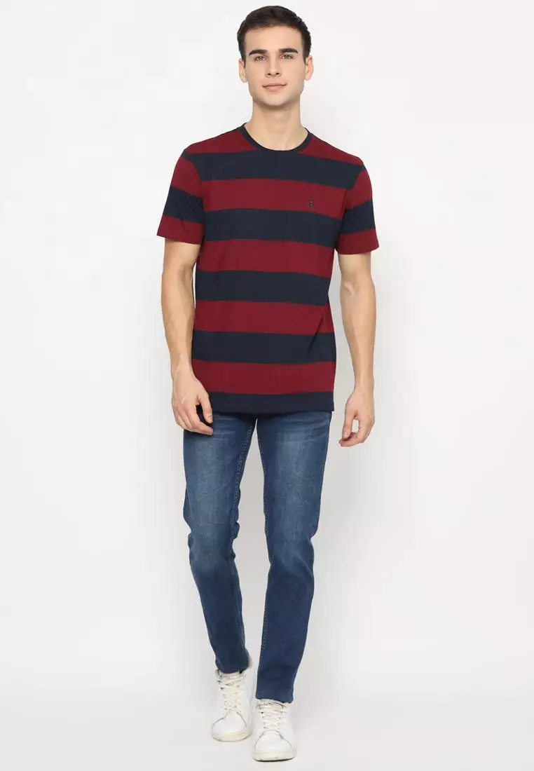 Matsuda T Shirt Pria Kaos Stripe Nanao