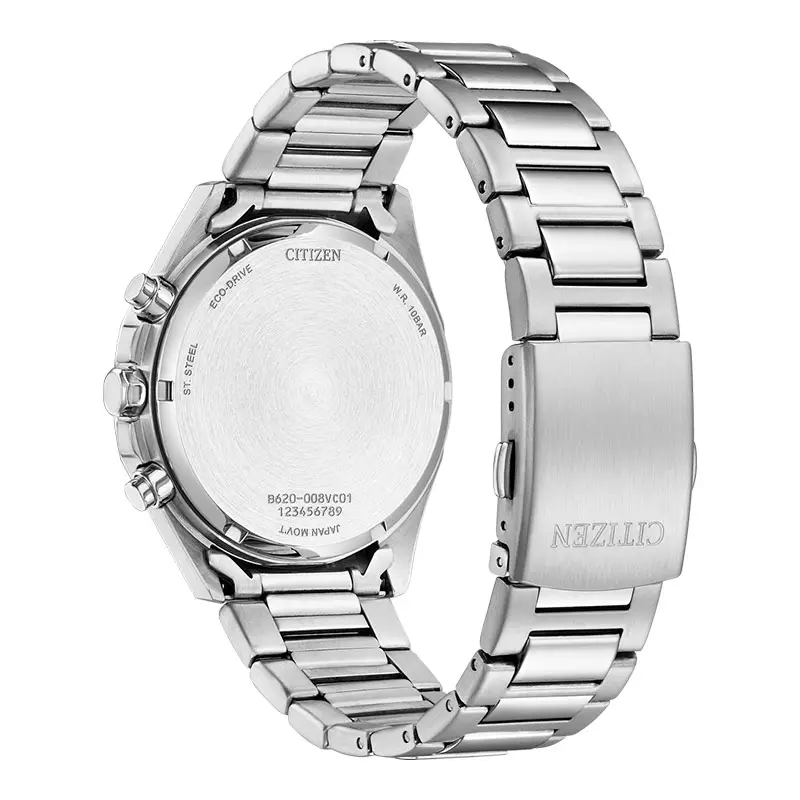 Jam Tangan Pria Citizen Eco Drive CA4590-81A Men Dual Tone Dial Stainless Steel Strap