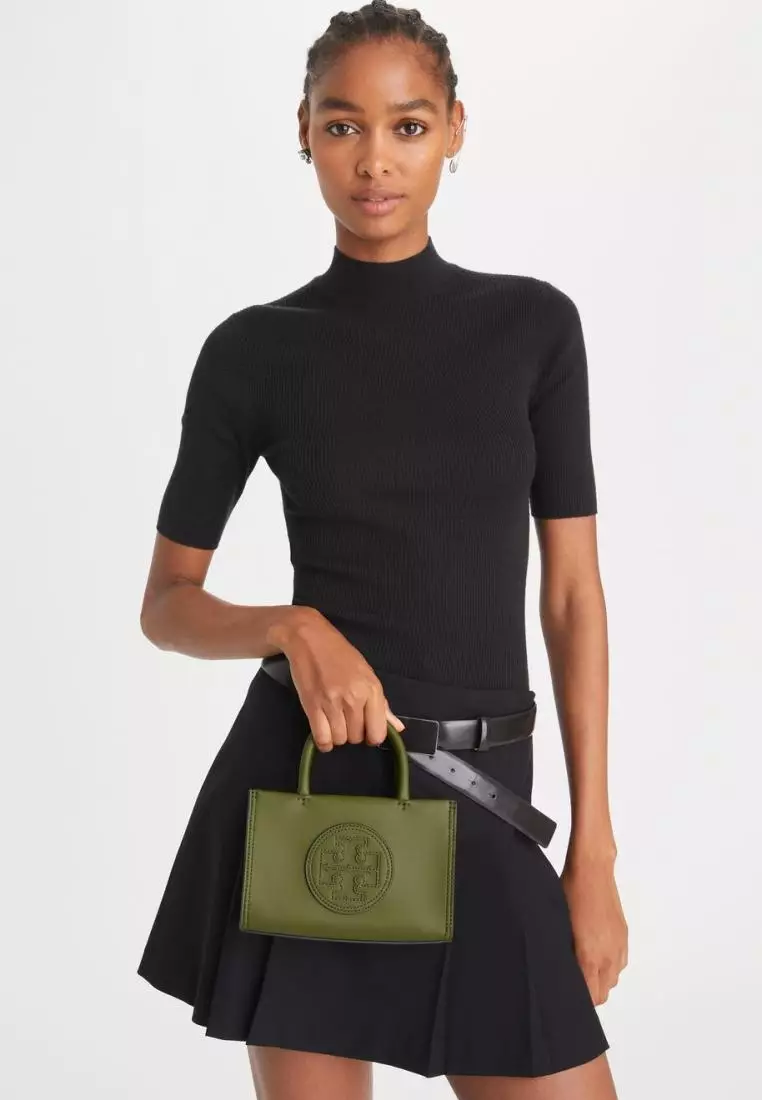 Tory Burch Mini Ella Bio Tote Olive Green