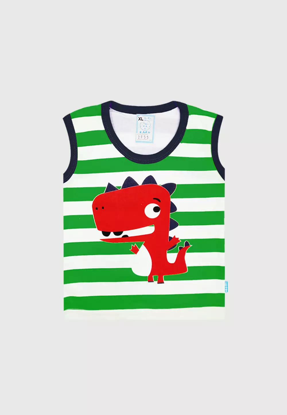 Wakakids Setelan Bayi Laki Laki Baju Singlet Anak Usia 12 Bulan Hingga 18 Bulan Set Celana Kaos Motif Dino 2955 Navy