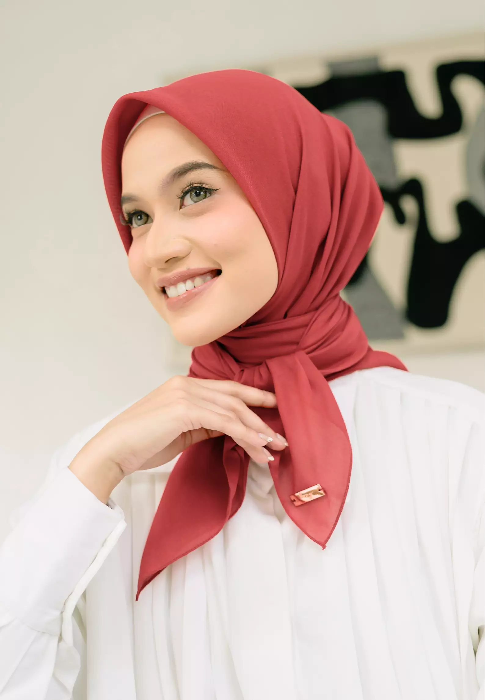 Haraa Voal Plain Maroon