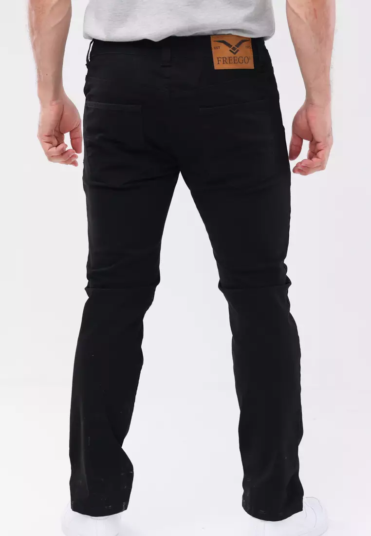 Colored Long Pants Slim Tapered Stretch