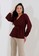Hardware red HARDWARE TOP BLOUSE WRAP LONG SLEEVE DAE7EAAF2B62A2GS_1