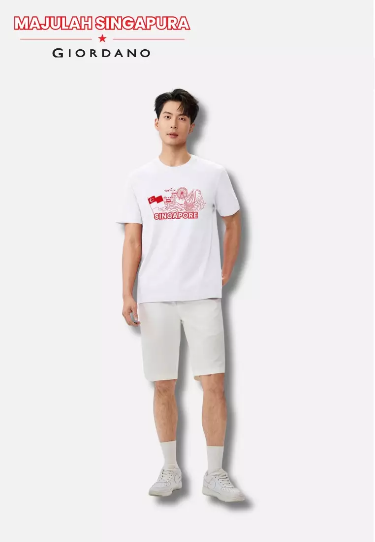 Giordano Men NDP 2026 Collection Slim Fit Crew Neck Printed T-Shirt (Singapore National Day Parade Collection)