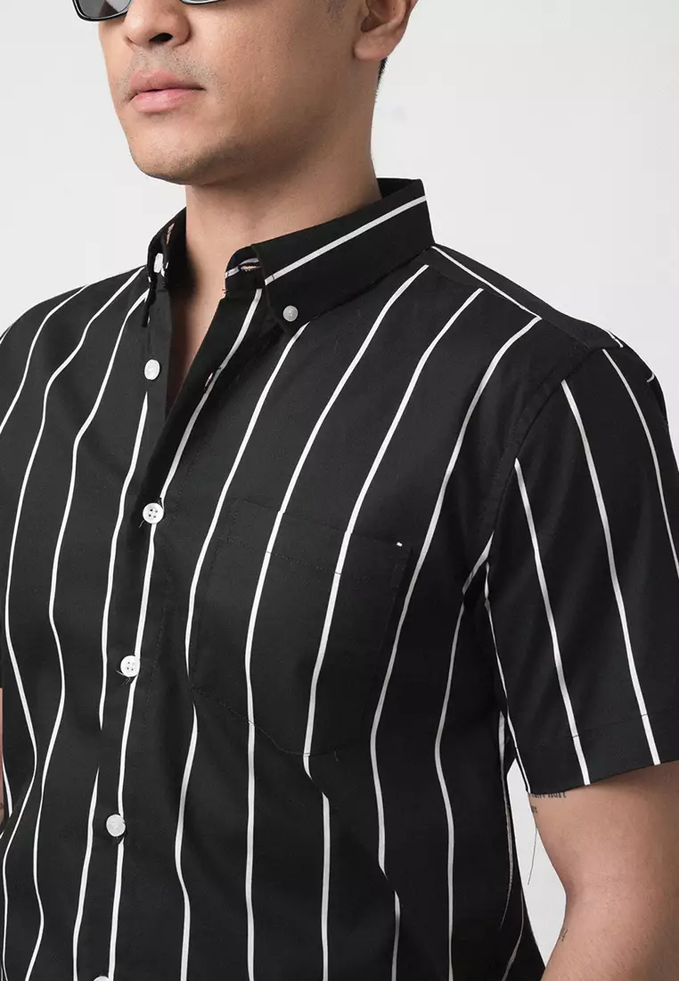 Vicente Stripe Black SS