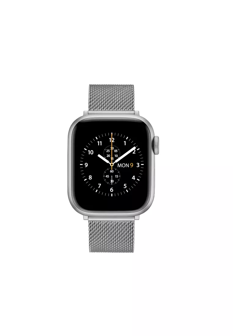 Smart Watch Mesh Strap Sterling Silver - DW Strap for Apple Watch 42, 44, 45mm