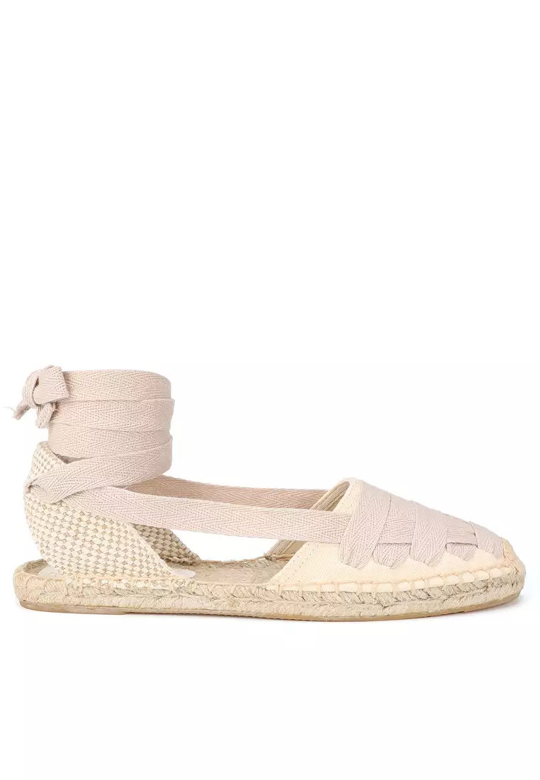 Discount on Twenty Eight Shoes  shoes - SKU: Lace Up Canvas Espadrille Sandals Hb877
