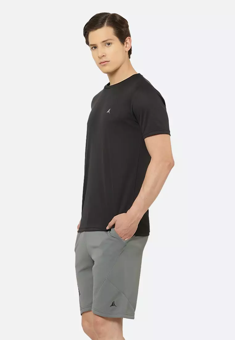 Black Essential Workout/Running Men's Sportswear Tee