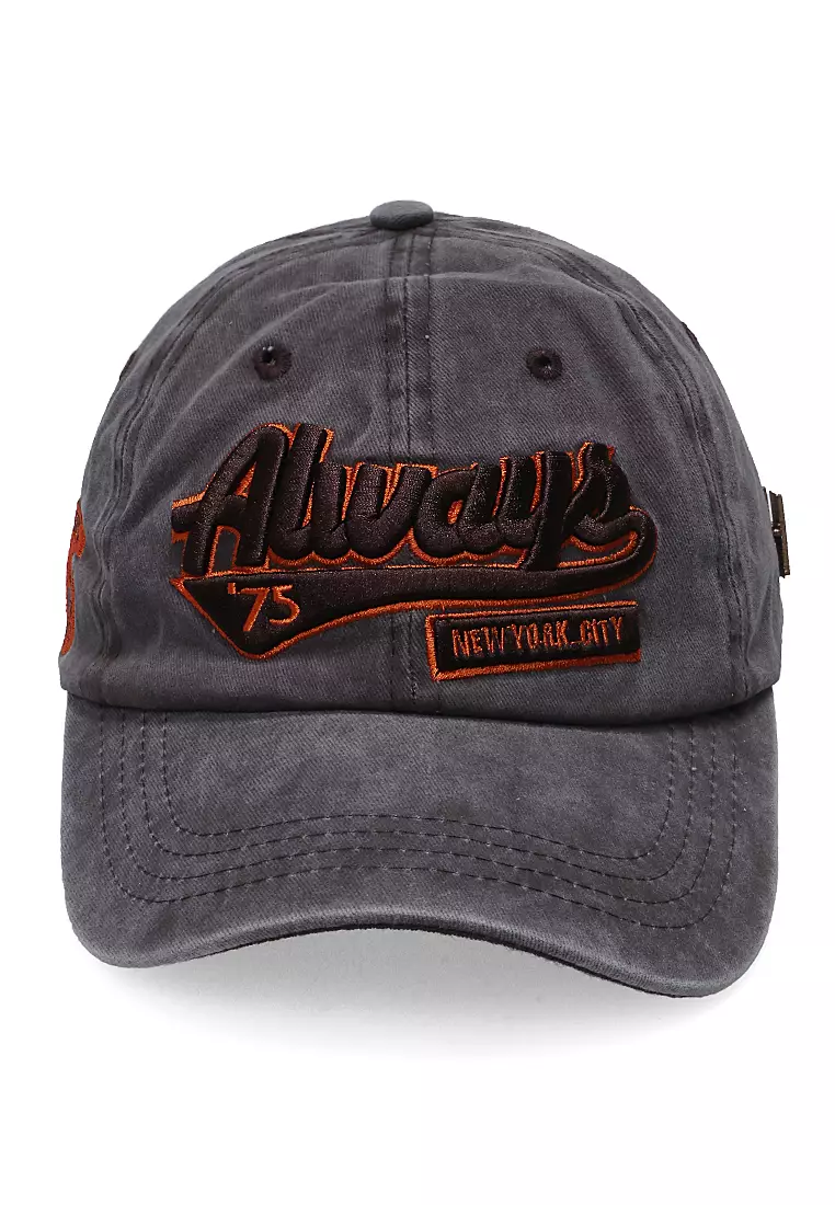 Drsh Topi Baseball Unisex Casual Sport Motive Always Adjustable Material Cotton Jean ORIGINAL - Brown