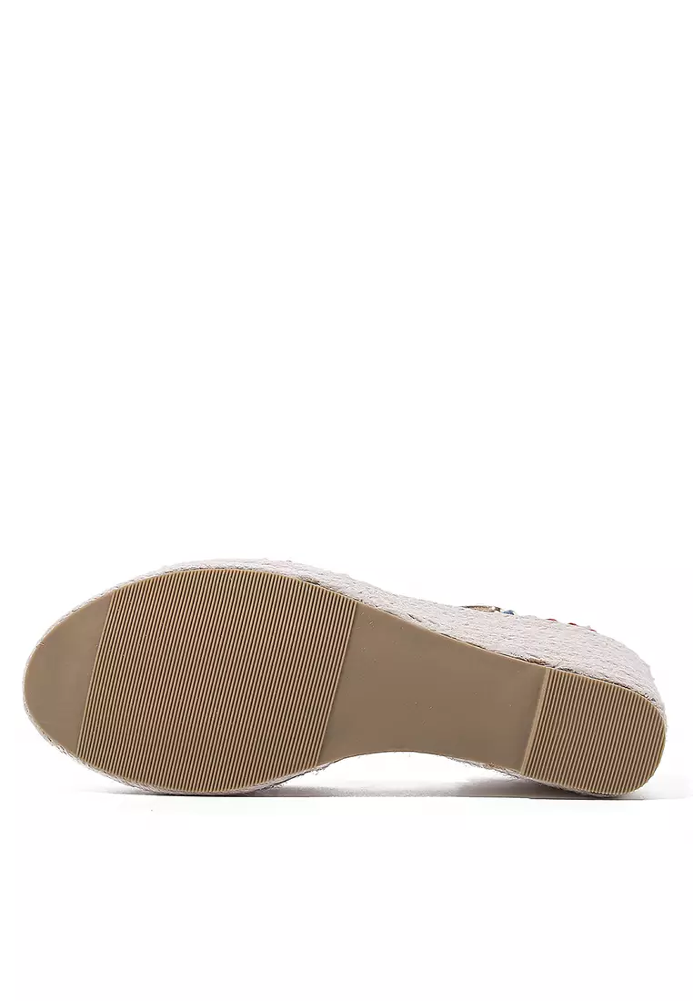 7.5CM Strap Cotton Printed Wedge Espadrilles WTY158-8