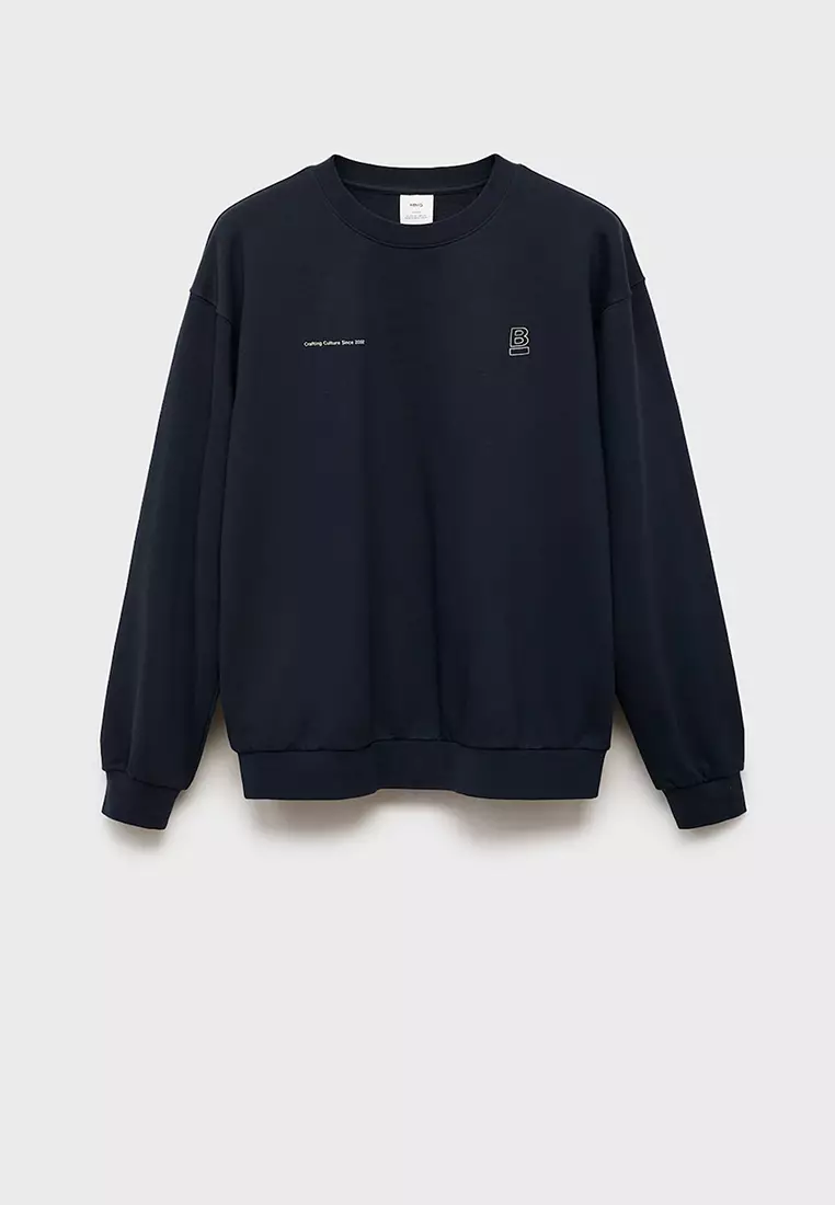 100% Cotton Text Sweatshirt