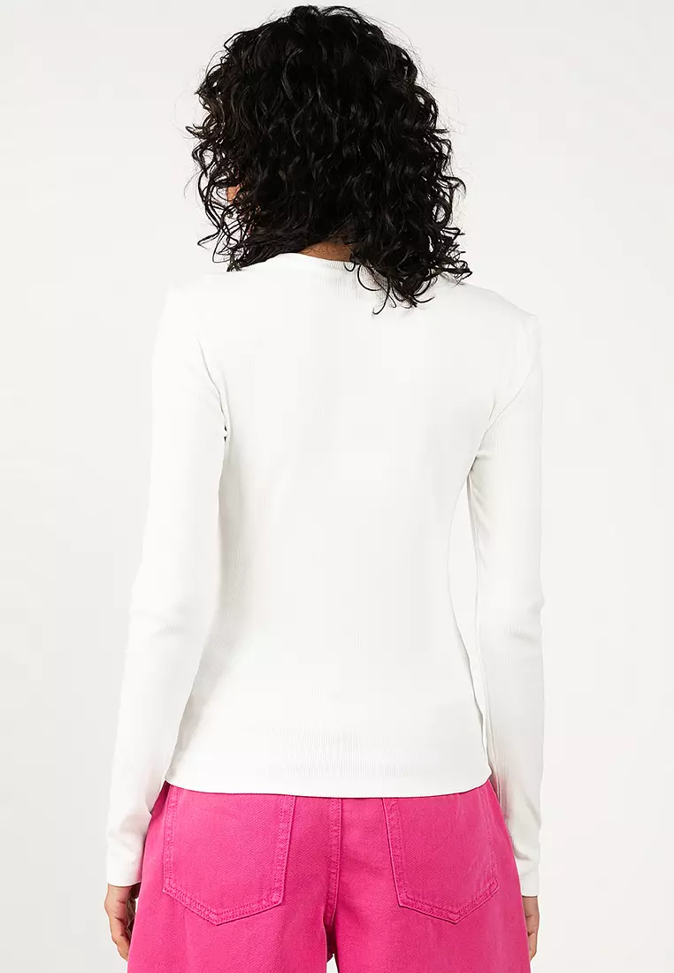 Long Sleeve Cut Out Top