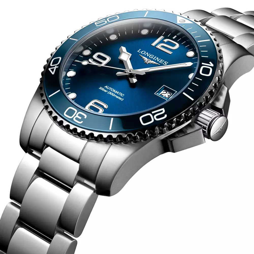 HydroConquest 41 - L3.781.4.96.6 Automatic Sunray Ceramic Blue Stainless Steel