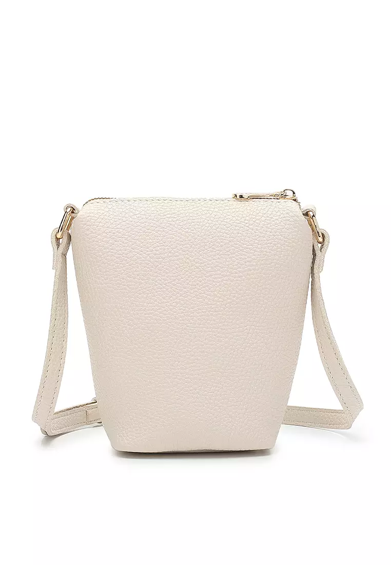 Women's Shoulder Sling Bag / Crossbody Bag (Tas Selempang / Tas Bahu Wanita) - Krem Putih