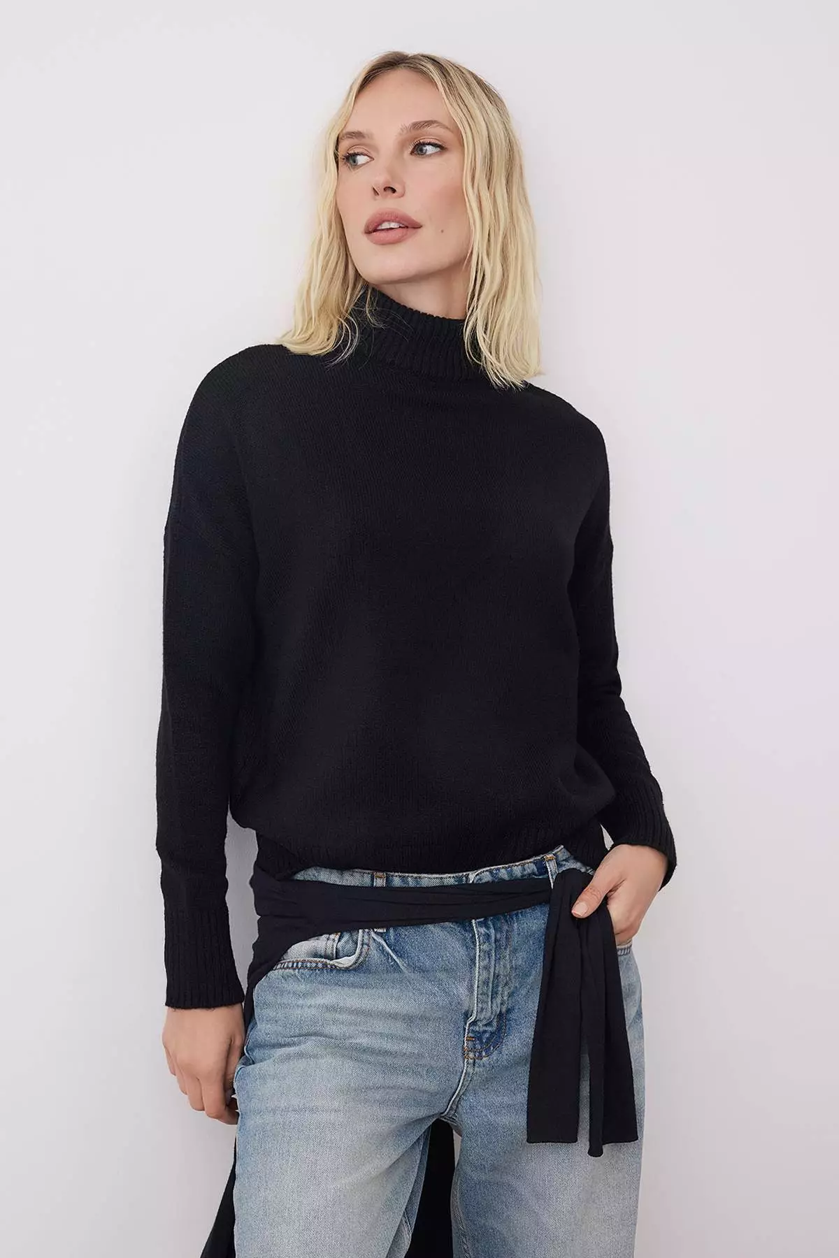 Stand-Up Collar Knitwear Sweater