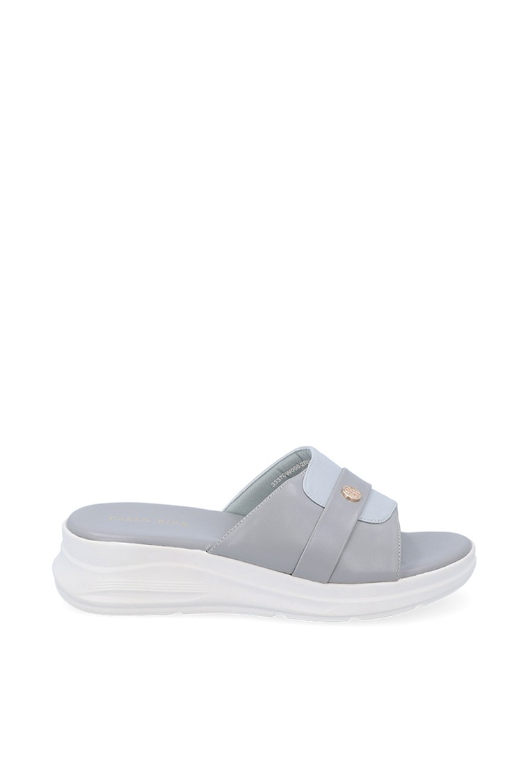 Medium Grey Rover Flat Sandals