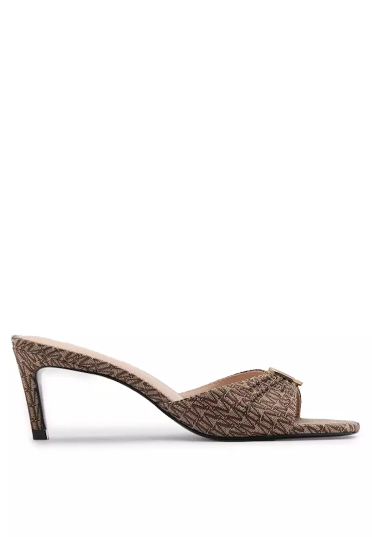 Discount on Mango  shoes - SKU: Heeled Sandals With Metallic Detail