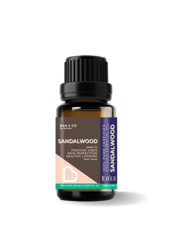 BAM & CO. BAM & CO. SANDALWOOD CERTIFIED PURE ORGANIC ESSENTIAL OIL PERFECT FOR HUMIDIFIER AROMATHERAPHY 10ML 5AD3EESB01163AGS_1