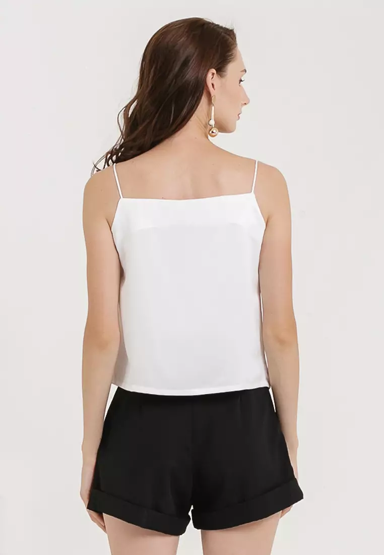 Drapery Tank Top in White