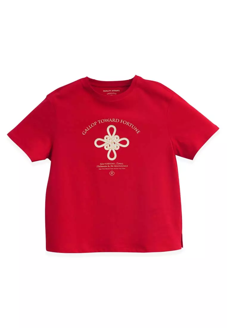 Women's Boyfriend Fit LNY Printed Tee