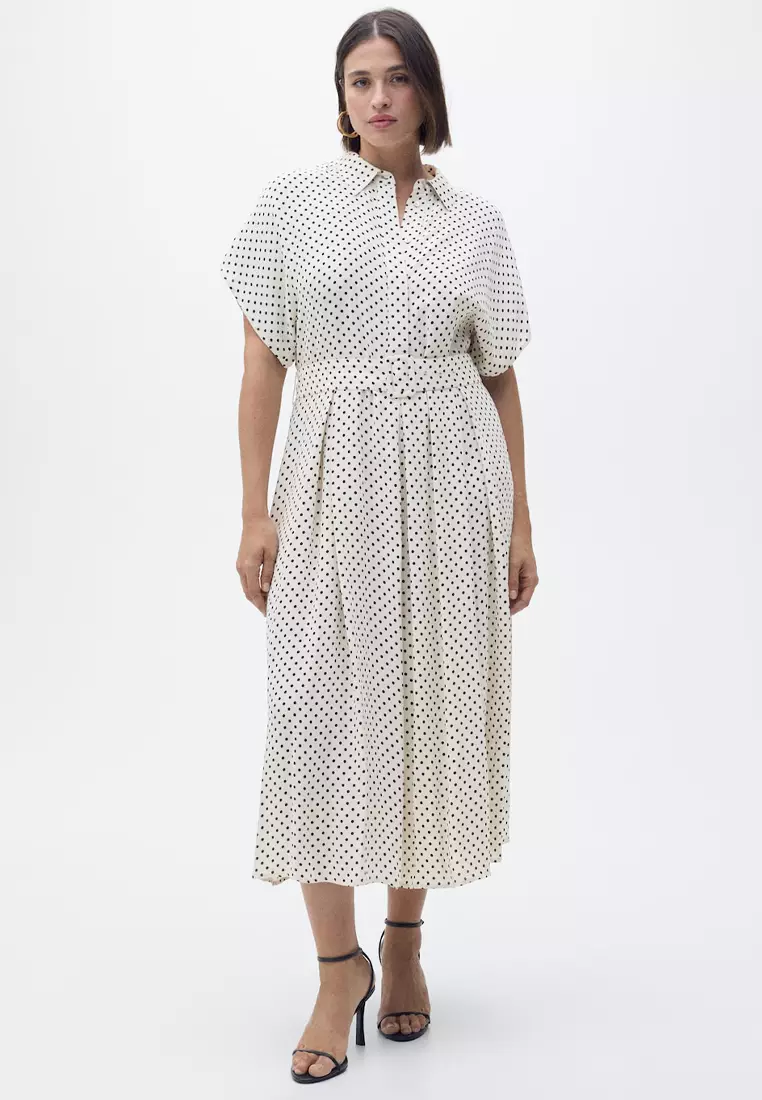 スペイン発送 MANGO ベルト付きポルカドットドレス 数量限定！ Buy Mango Polka-Dot Dress With Belt 2025 Online | ZALORA
