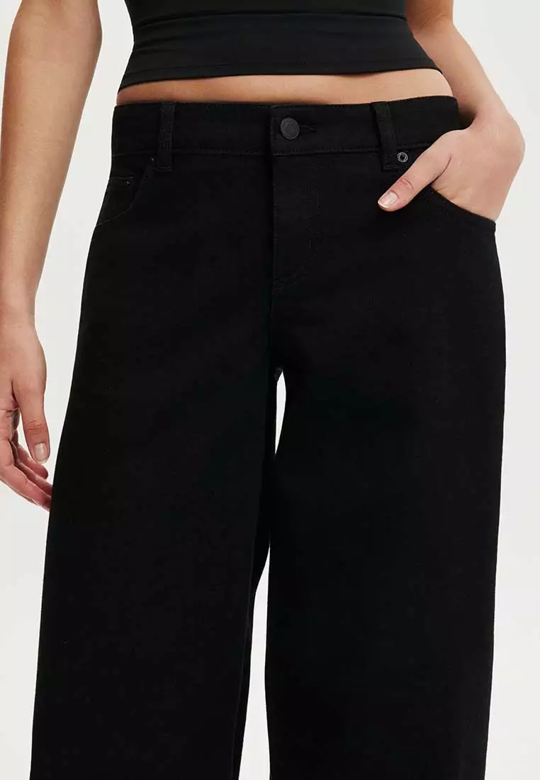 Low Rise Wide Jeans