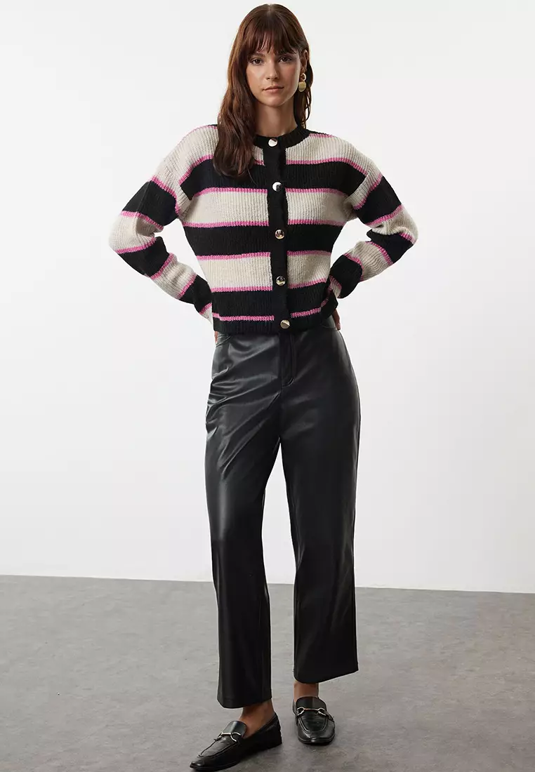 Color Block Striped Cardigan