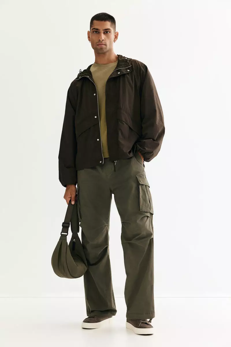 Loose Fit Herren Kurzmantel H&m Loose Fit Fellimitat Jacke