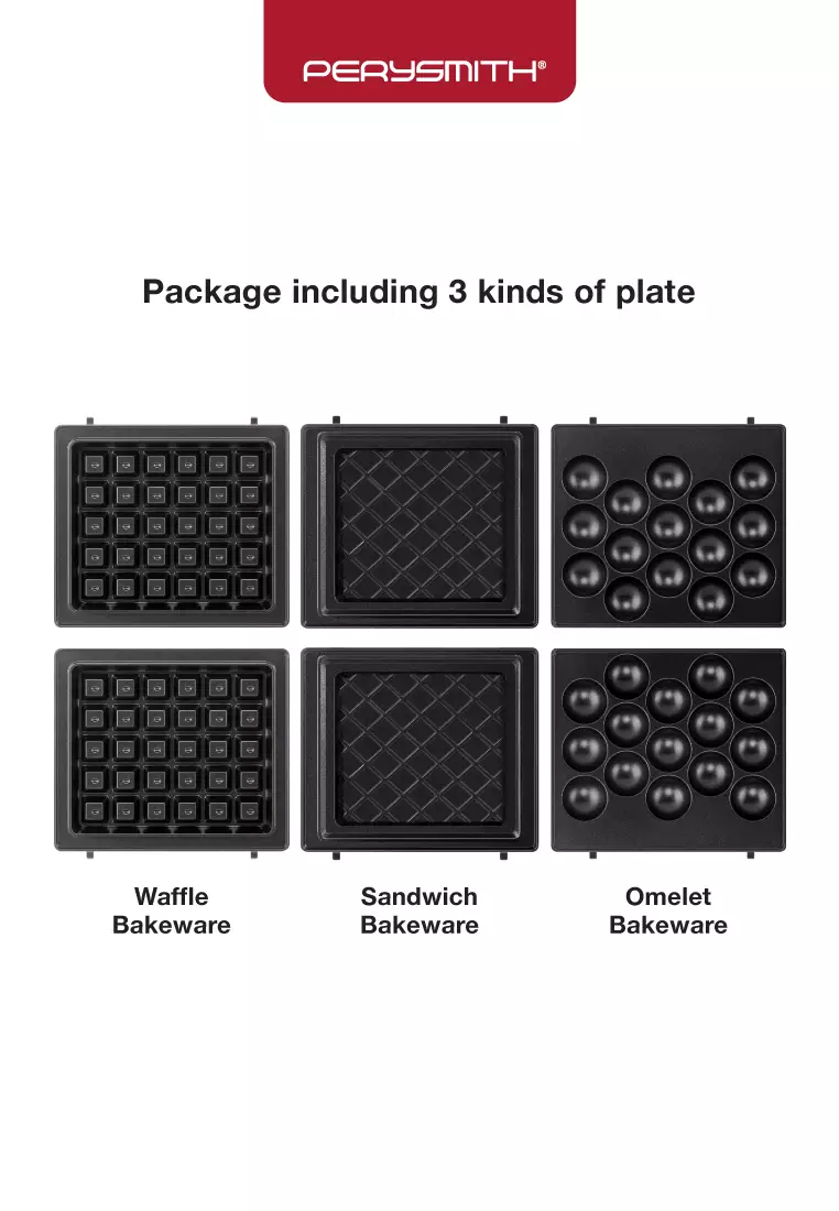 Buy PerySmith PerySmith 3in1 Waffle Maker EasyCooking Series WM360