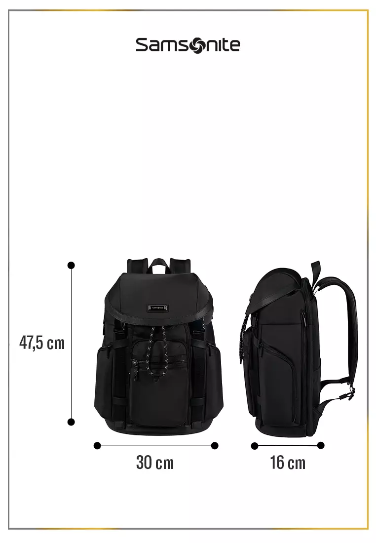 Samsonite Relyon Backpack M 15.6"+Flap Black