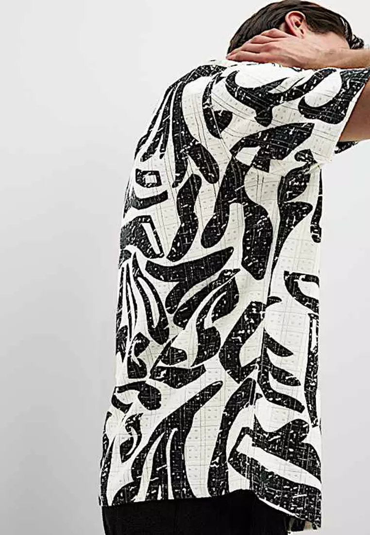 Regular Fit Abstract Print Short Sleeve Shirt