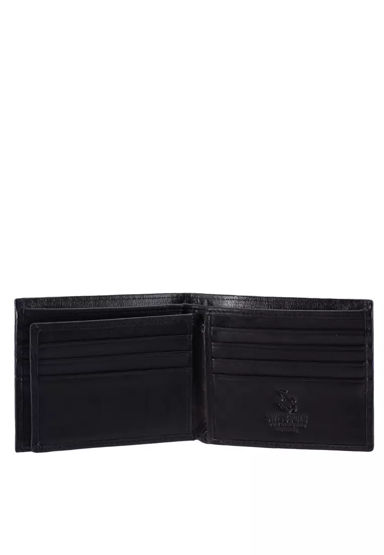 Men's RFID Blocking Tri Fold Wallet - Black
