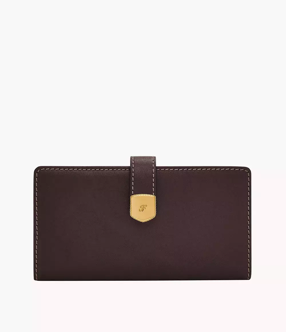 Fossil Lennox Small Flap Wallet In Medium Brown | ModeSens