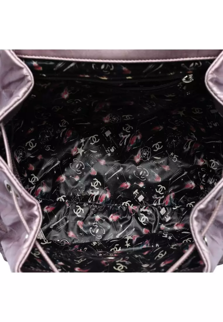 Pre-Loved Chanel Quilted Iridescent Calfskin Ground Control Flap Backpack