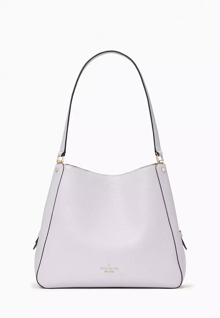 Triple compartment shoulder bag clearance