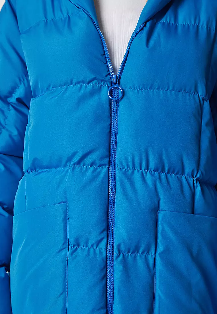 Oversized Puffer Coat With Hoodie