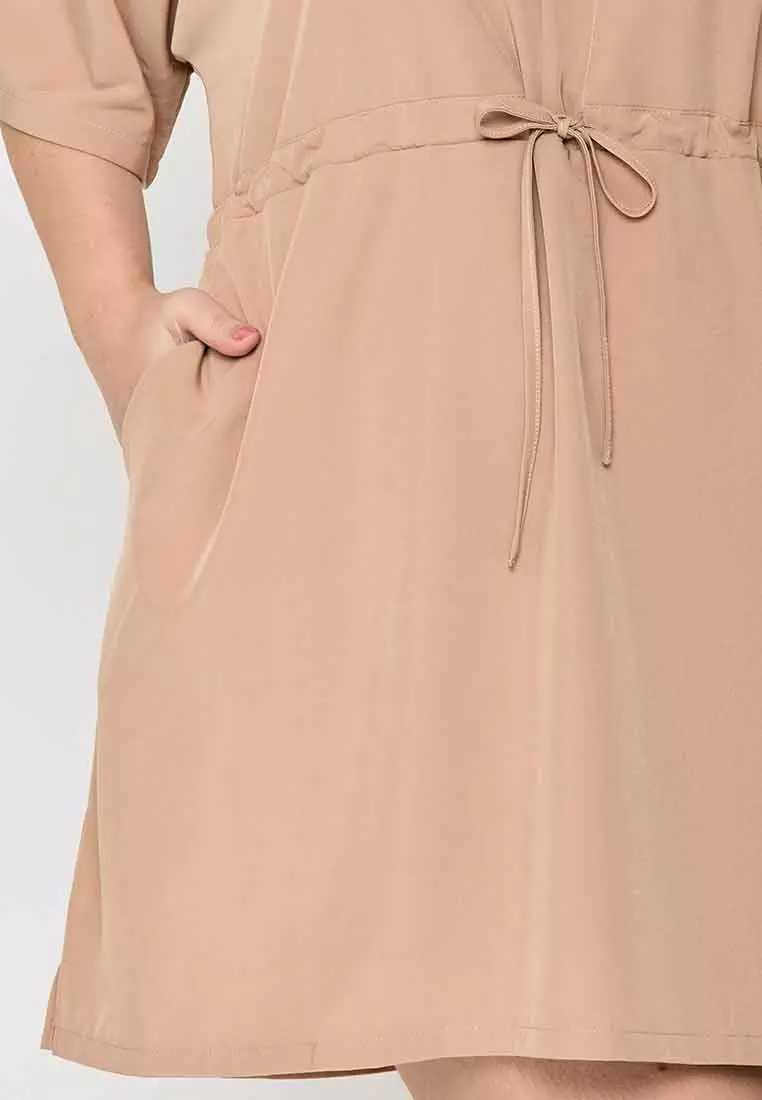 Milly Plus Size Celestina Top with Adjustable Waist Tie