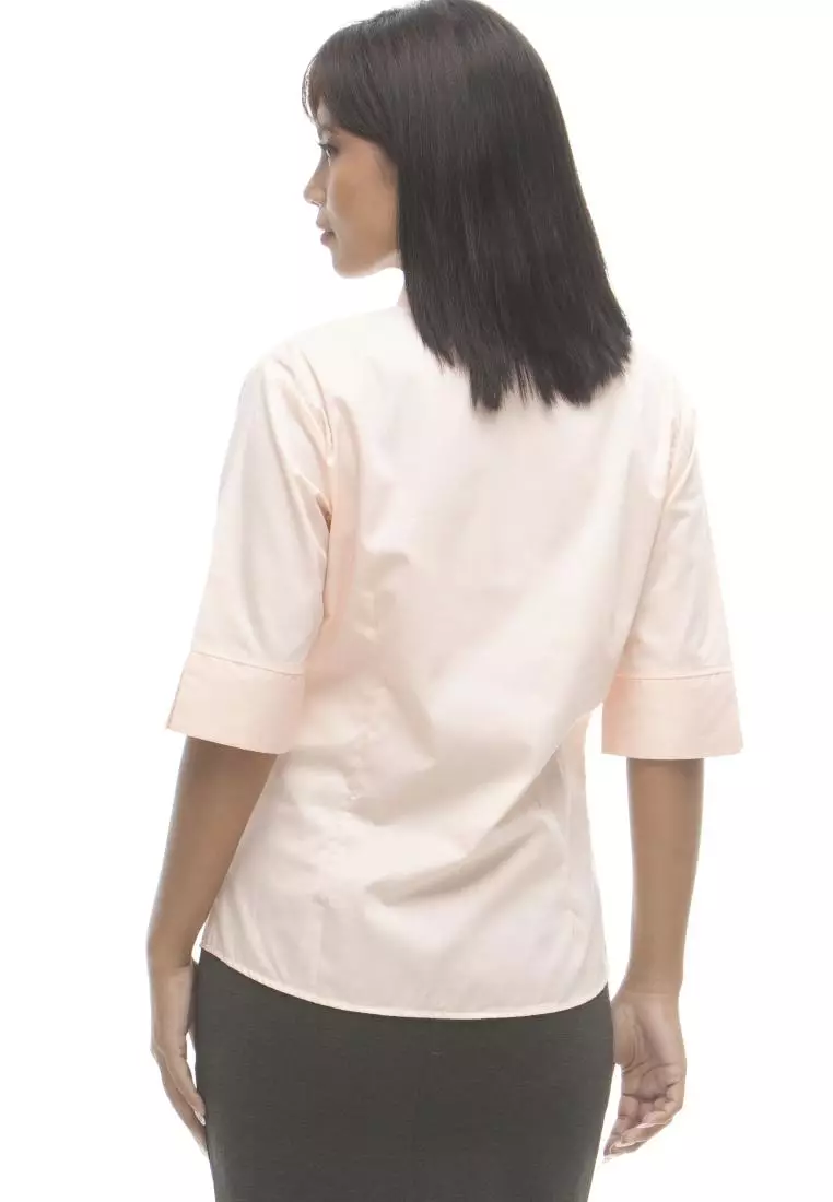 Divina Pinstripe 3/4 Sleeve Office Blouse