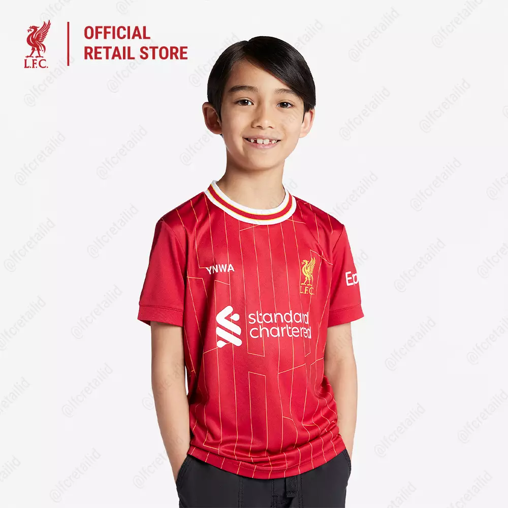 [Kids Home] Liverpool FC 24/25 Supporter Jersey Home Junior Toddler Red - Official LFC Jersey Original Anak