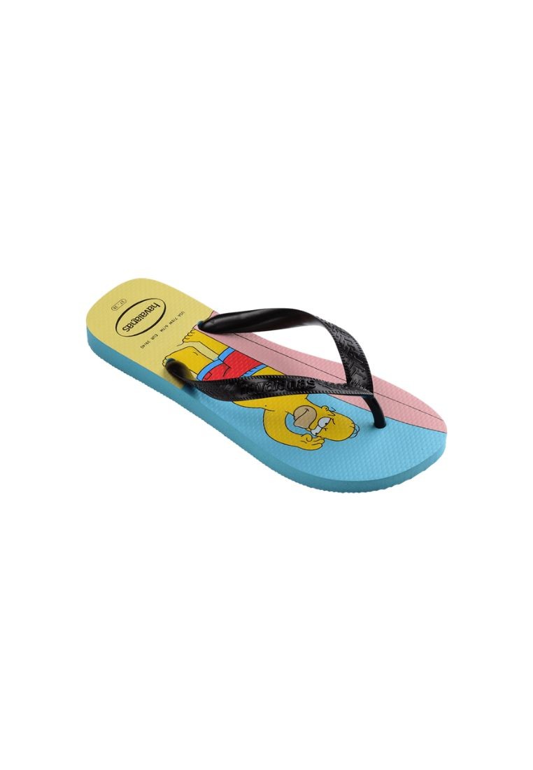 Men Simpsons Flip Flops - Blue/Black