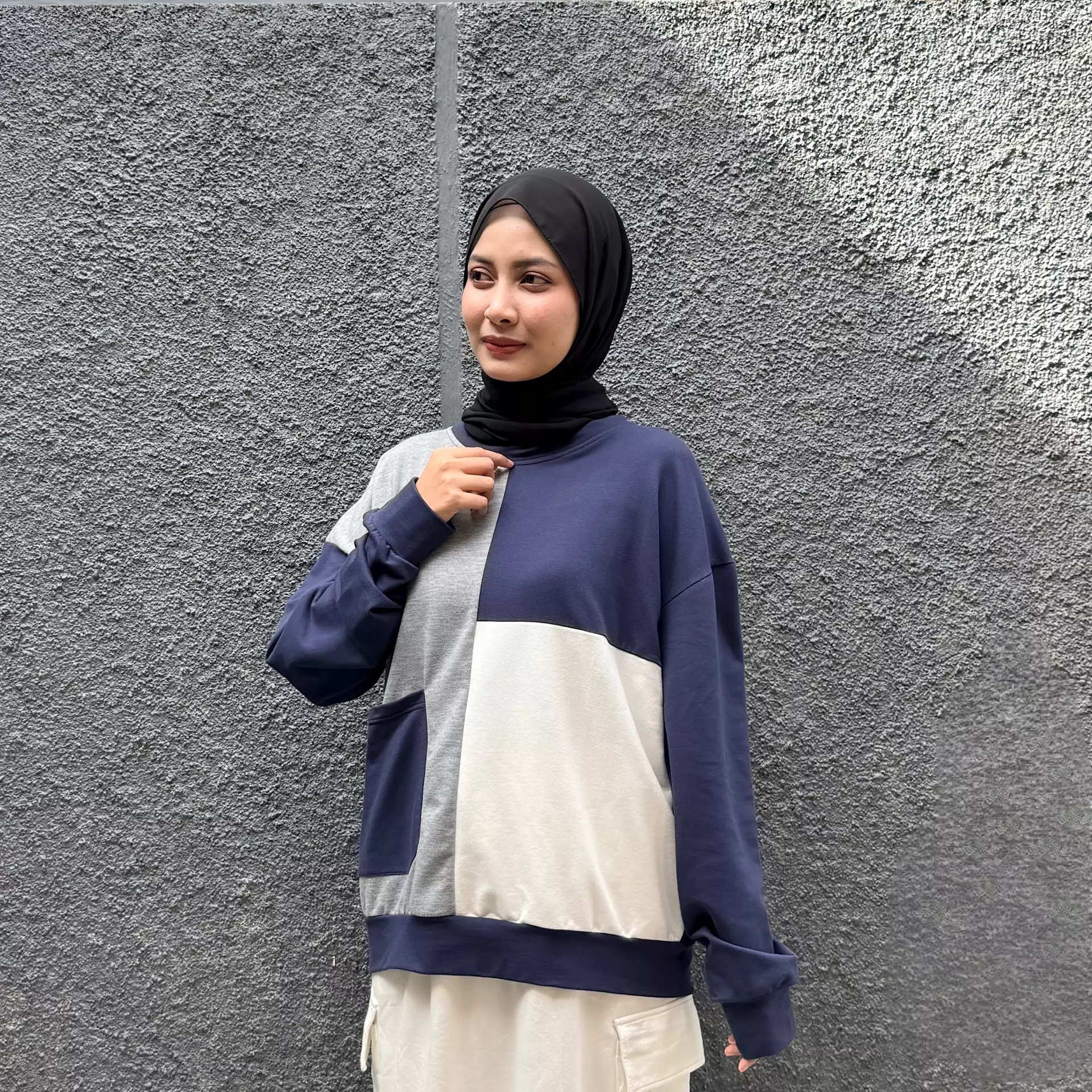 Setelan Sporty Skirt Olla  BIRU- PUTIH