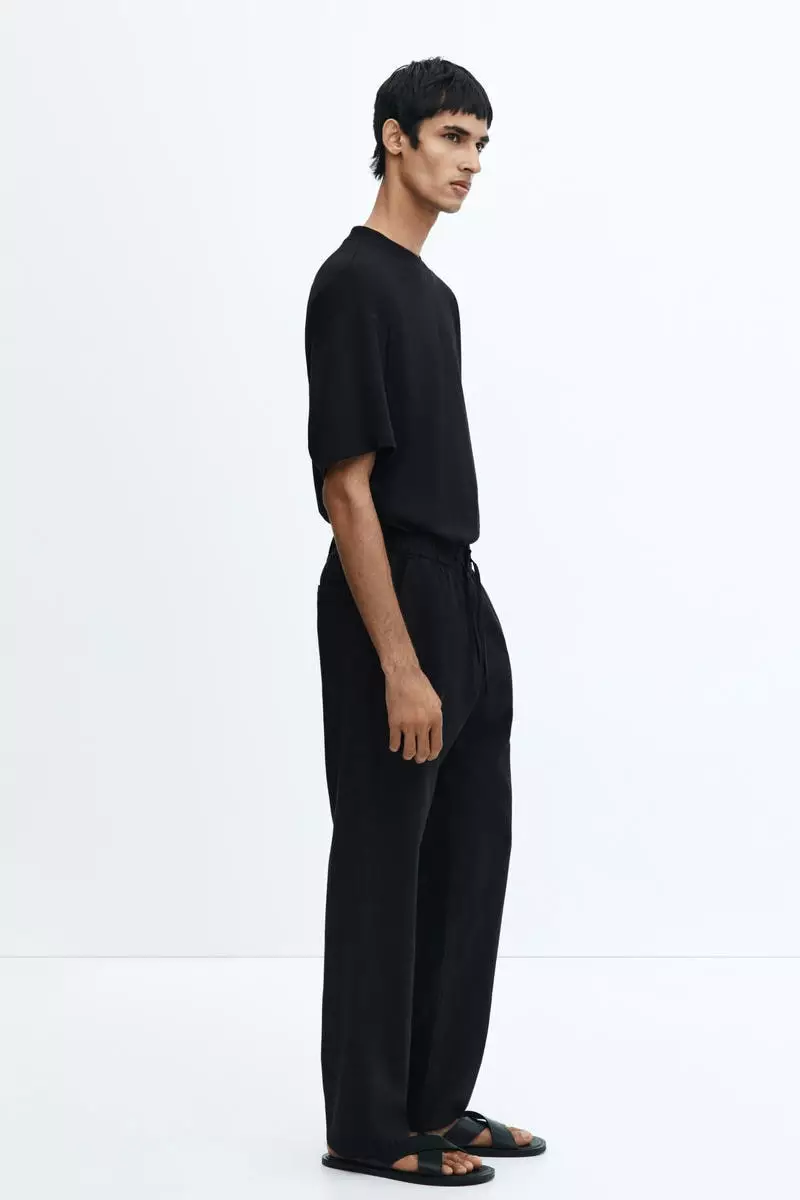 Regular Fit Linen-blend trousers