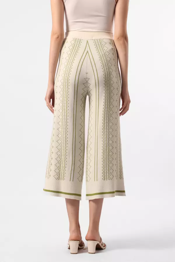 MINIMAL - Zevanna - Kulot Rajut Motif Geometris - Green Warna Green